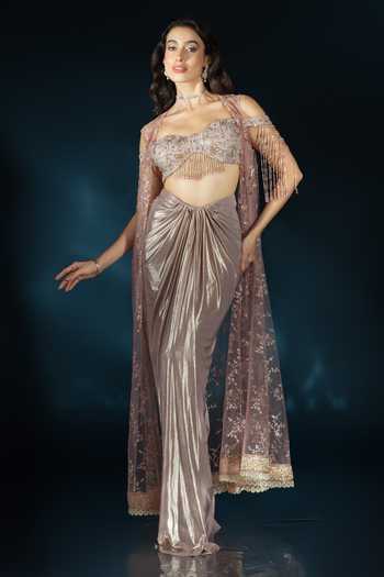Saaj By Ankita Embroidered Jacket Skirt Set 