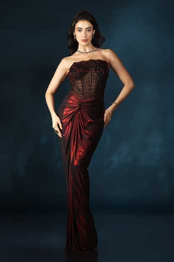 Saaj By Ankita Corset Draped Gown 