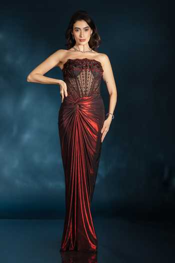 Saaj By Ankita Corset Draped Gown 
