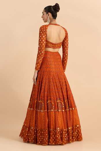 Roohbyridhimaa Sandstone Hand Embroidered Lehenga Set 