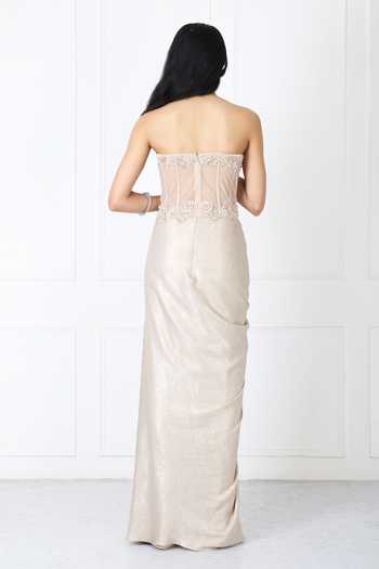 Isha Regalia Royal Embroidered Corset Gown 