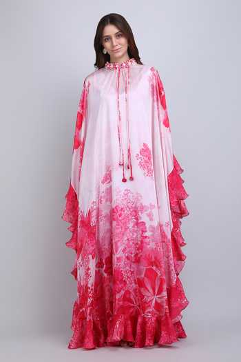 Mandira Wirk Placement Embroidered Kaftan 