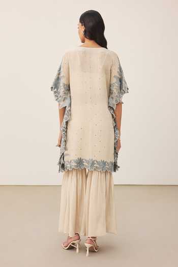 Ritu Kumar Pannkhuri Border Embroidered Kurta & Gharara Set 