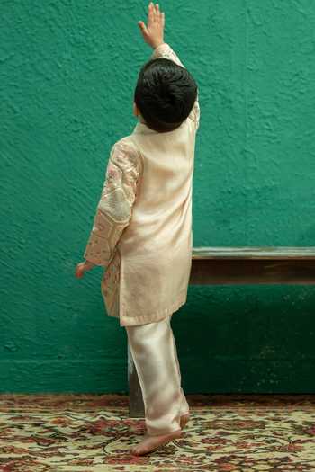 Rage Attire-Sweta Saria Gota Work Sherwani Set 