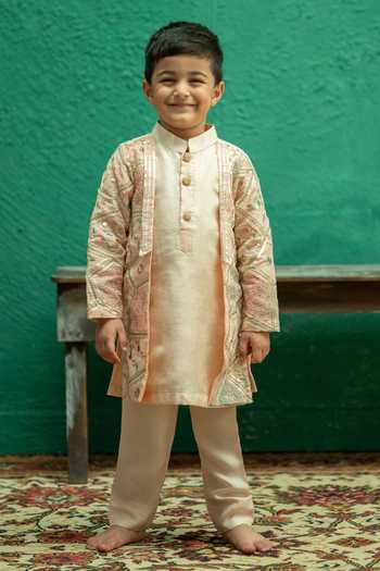 Rage Attire-Sweta Saria Gota Work Sherwani Set 