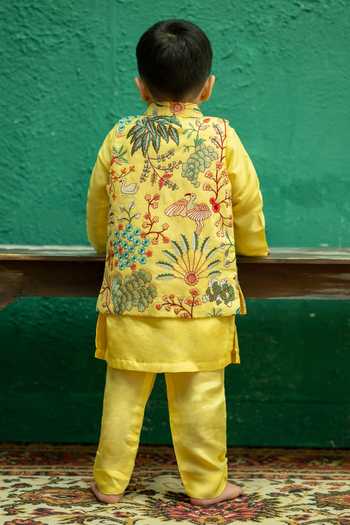 Rage Attire-Sweta Saria Nature Vibes Nehru Jacket Kurta Set 