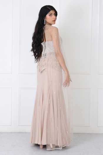 Isha Regalia Embroidered Corset With Panelled Skirt Set 