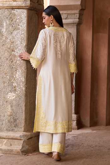 Sheetal Batra Nurvi Silk Chanderi Kurta & Palazzo Set 