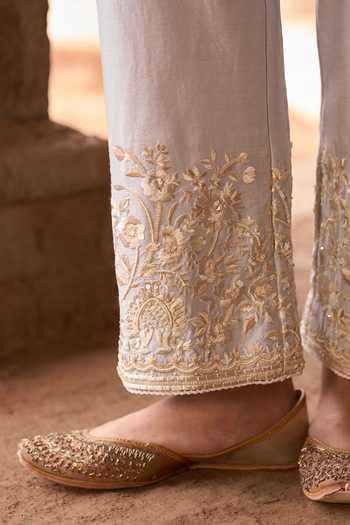 Sheetal Batra Blue Silk, , Silk, Organza, Saboor Parsi Gara Work Kurta Set at Aza Fashions Sheetal Batra_Blue Silk, , Silk, Organza, Saboor Parsi Gara Work Kurta Set _at_Aza_Fashions