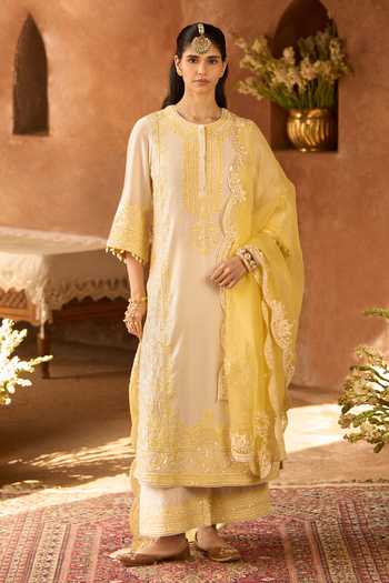 Sheetal Batra Ena Silk Chanderi Kurta Set 