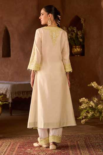 Sheetal Batra Sahabat Silk Chanderi Kaftan & Salwar Set 