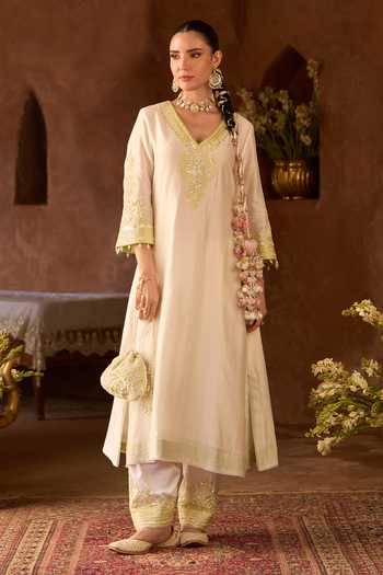 Sheetal Batra Sahabat Silk Chanderi Kaftan & Salwar Set 