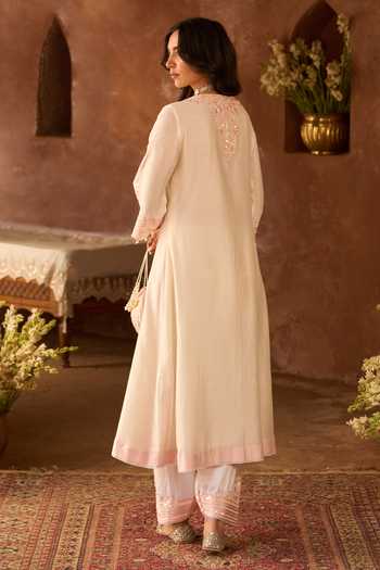 Sheetal Batra Sahabat Silk Chanderi Kaftan & Salwar Set 