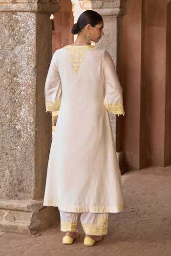 Sheetal Batra Sahabat Silk Chanderi Kaftan & Salwar Set 
