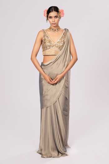 Rirasa Raahi Pre-Draped Saree & Blouse Set 