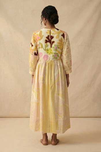 Vedika M Sundown Floral Patch Dress 