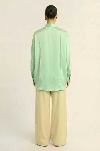Neora By Nehal Chopra Ash Green Shirt 