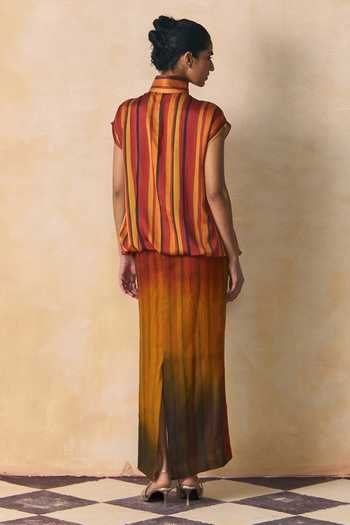 Zwaan Whisper Striped Shirt & Skirt Set 