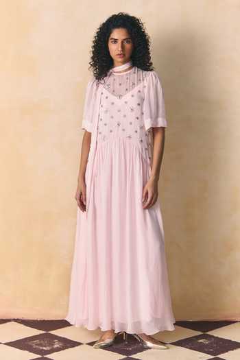 Zwaan Blush Tabby Silk Maxi Dress  