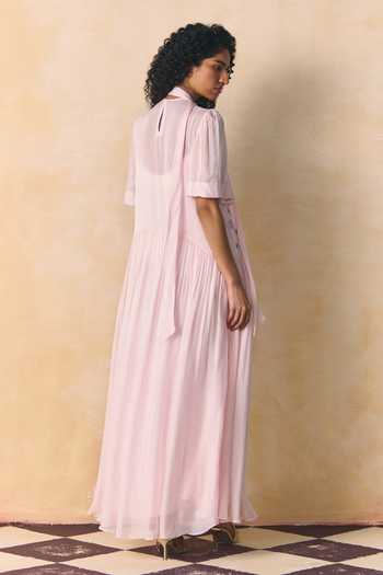 Zwaan Blush Tabby Silk Maxi Dress  