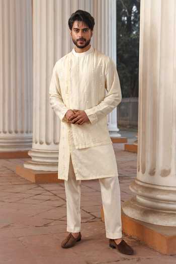 Surabhi Agarwal Layered Embroidered Kurta & Pyjama Set 