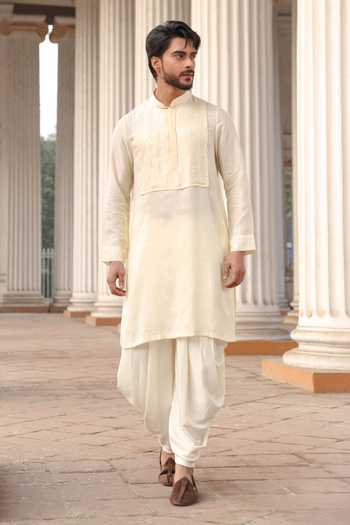 Surabhi Agarwal Embroidered Mirror Yoke Kurta & Salwar Set 