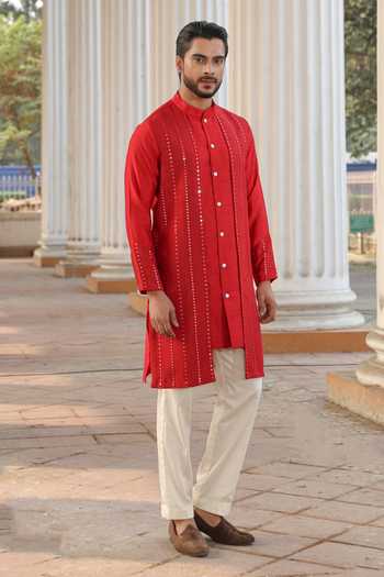 Surabhi Agarwal Embroidered Kurta & Pyjama Set 