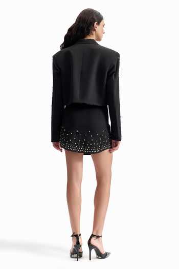 Cilvr Noir Studded Power Blazer Set 