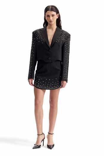 Cilvr Noir Studded Power Blazer Set 