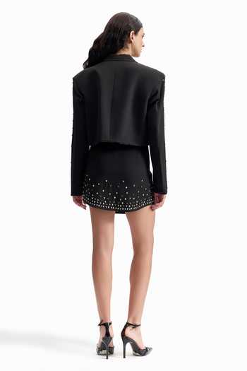 Cilvr Noir Studded Power Skirt 