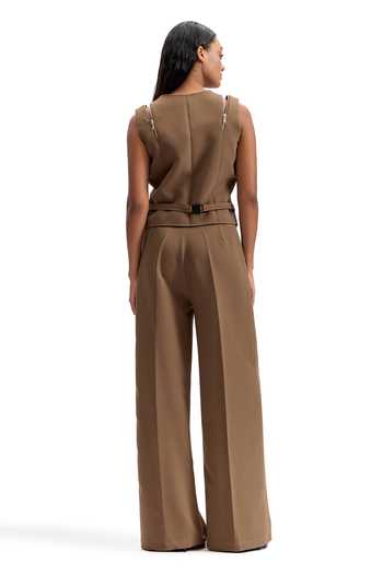 Cilvr Sand Utility Waistcoat Pant Set 