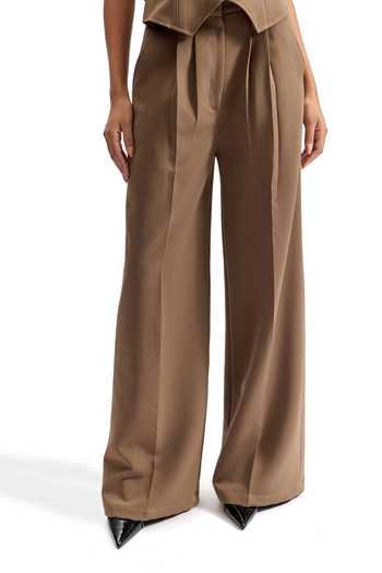 Cilvr Brown Viscose, Polyester V-neck Sand Utility Waistcoat Pant Set at Aza Fashions Cilvr_Brown Viscose, Polyester V-neck Sand Utility Waistcoat Pant Set _at_Aza_Fashions