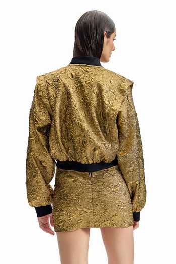 Cilvr Antique Gold Bomber Jacket 