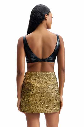 Cilvr Leather Buckle Bralette 