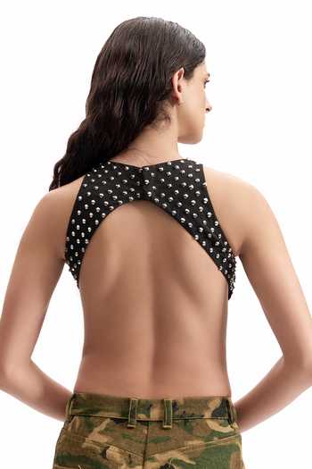 Cilvr Armour Stud Crop Top 