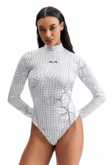 Cilvr Entangled Mesh Sculpted Bodysuit 
