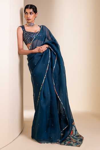 Aamra By Lavanya Sequin Blouse With Saree 