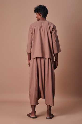 MATI Brown Cross Pocket T-Shirt 