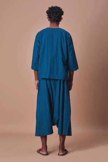 MATI Teal Blue Cross Pocket T-shirt 