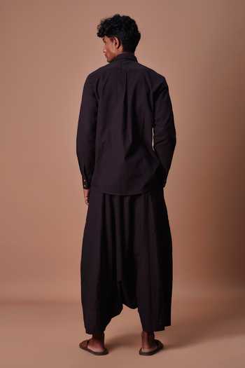 MATI Black Double Buttoned Shirt