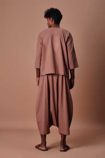 MATI Brown Easy Fit Harem Pant 