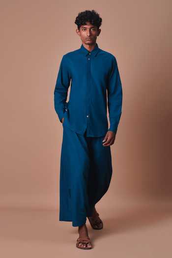 MATI Teal Blue Easy Fit Harem Pant 