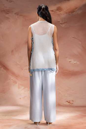 Soup By Sougat Paul Alisa Embroidered Top Pant Set 