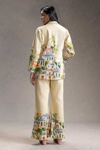Soup By Sougat Paul Reviera Print Jacket Pant Set 