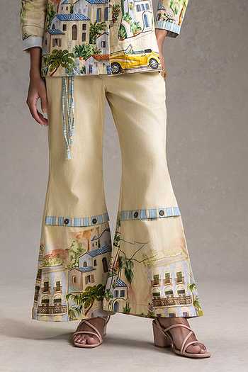 Buy Soup By Sougat Paul Yellow Cotton, Twill Bandeau Neck, Collared Reviera Print Jacket Pant Set Online at Aza Fashions Buy_Soup By Sougat Paul_Yellow Cotton, Twill Bandeau Neck, Collared Reviera Print Jacket Pant Set _Online_at_Aza_Fashions