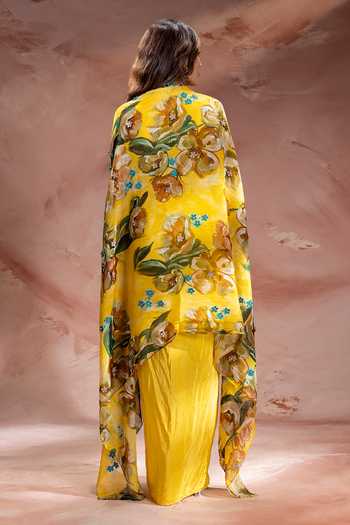 Soup By Sougat Paul Zeya Embellished Cape Skirt Set 