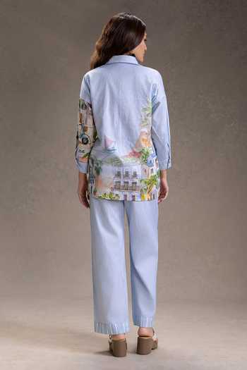 Soup By Sougat Paul Reviera Print Shirt With Pant 