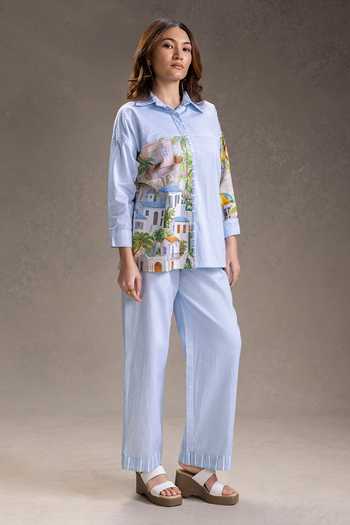 Soup By Sougat Paul Reviera Print Shirt With Pant 