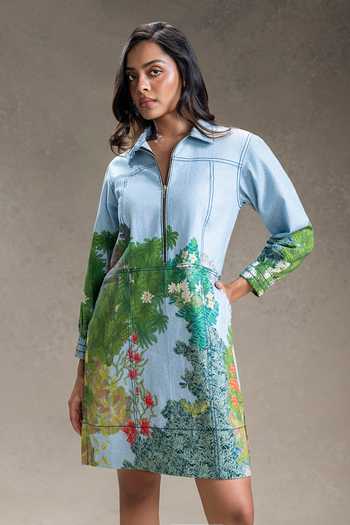 Soup By Sougat Paul Blume Print Shirt Dress 