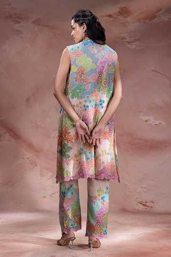 Soup By Sougat Paul Kaia Embroidered Jacket Pant Set 